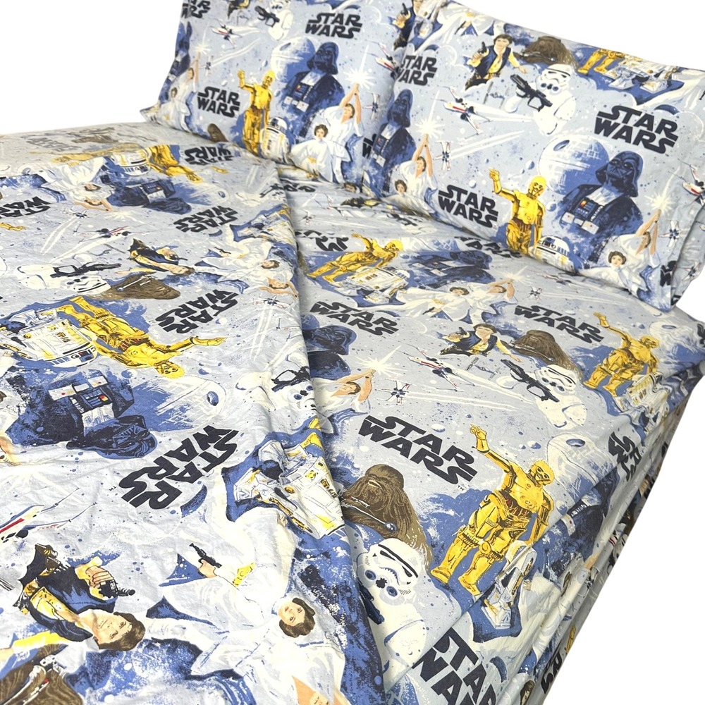 Pottery Barn Teen Star Wars A New Hope Organic Cotton Full Sheet 4 Piece Set